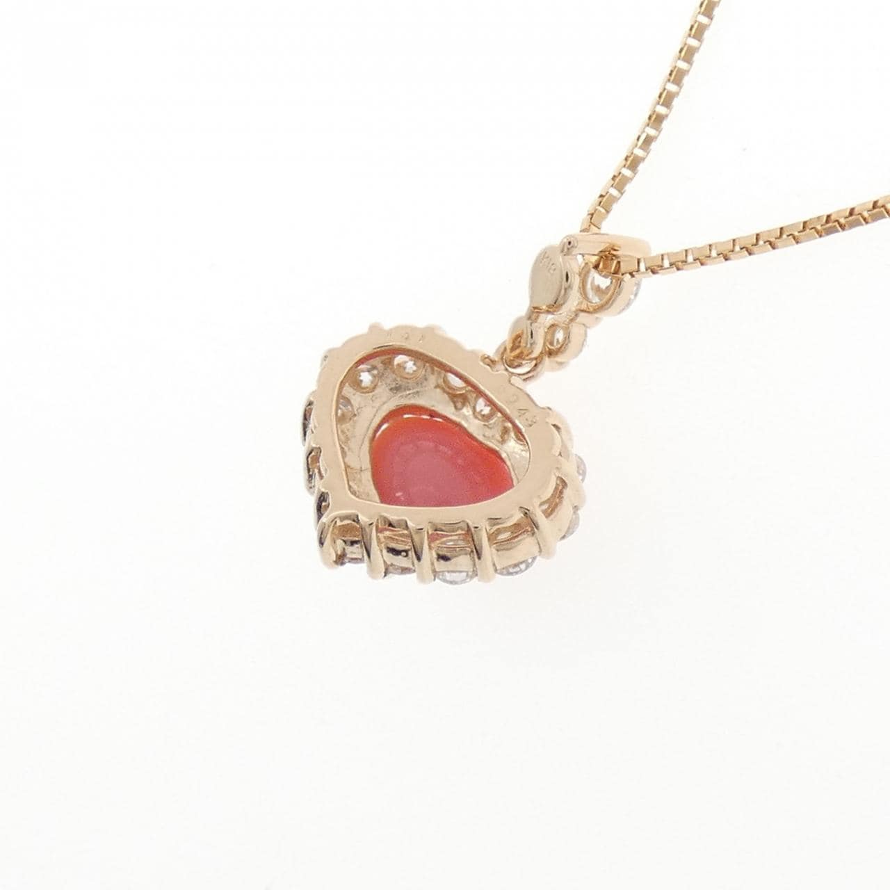 K18PG ハート コンクパール ネックレス 1.51CT