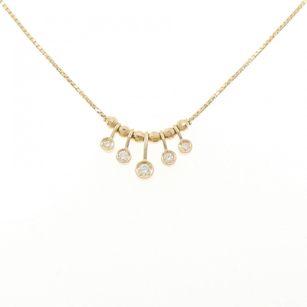 K18YG ダイヤモンド ネックレス 0.20CT