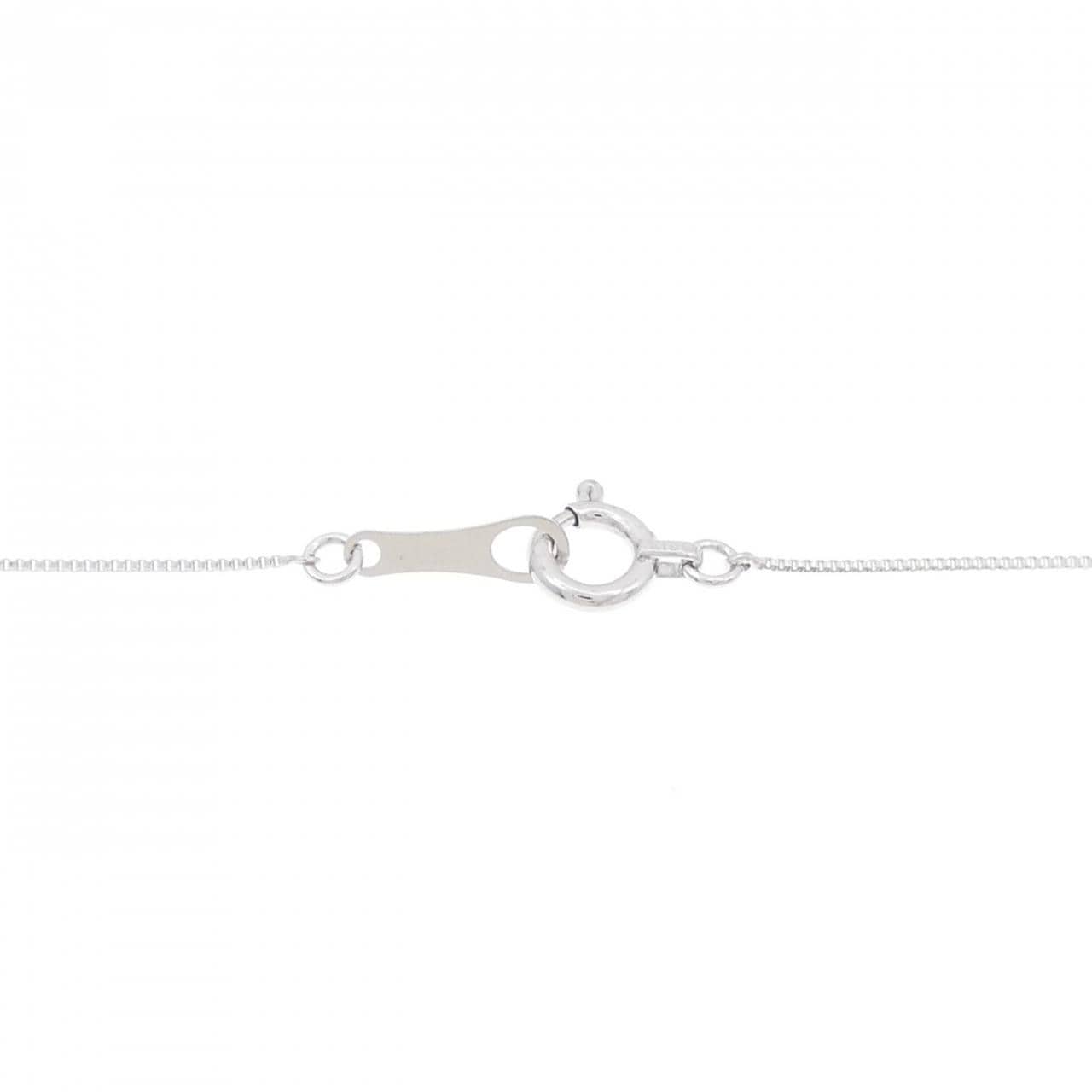 K18WG Heart x Flower Diamond Necklace 0.16CT