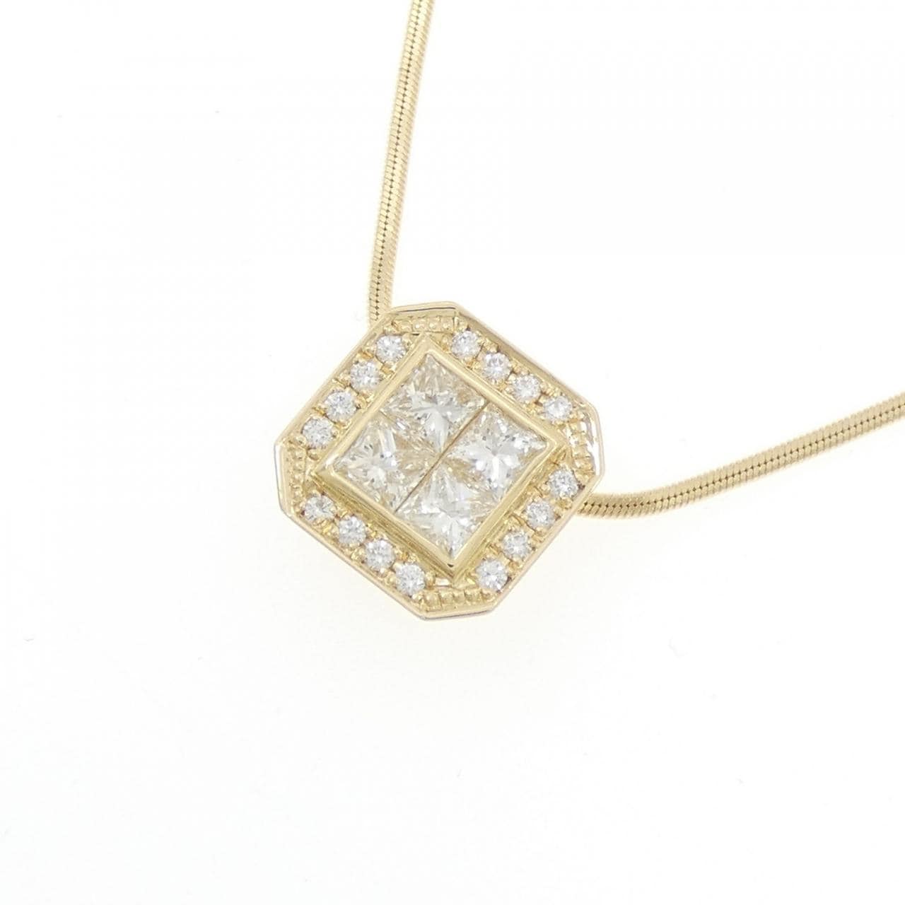 K18YG ダイヤモンド ネックレス 0.78CT