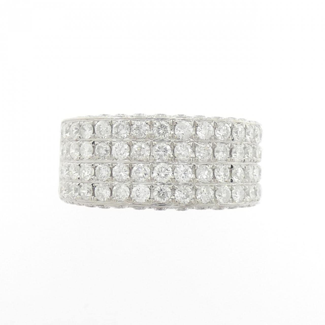 K18WG パヴェ ダイヤモンド リング 2.00CT