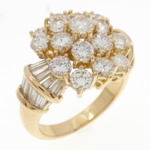 K18YG ダイヤモンド リング 2.44CT