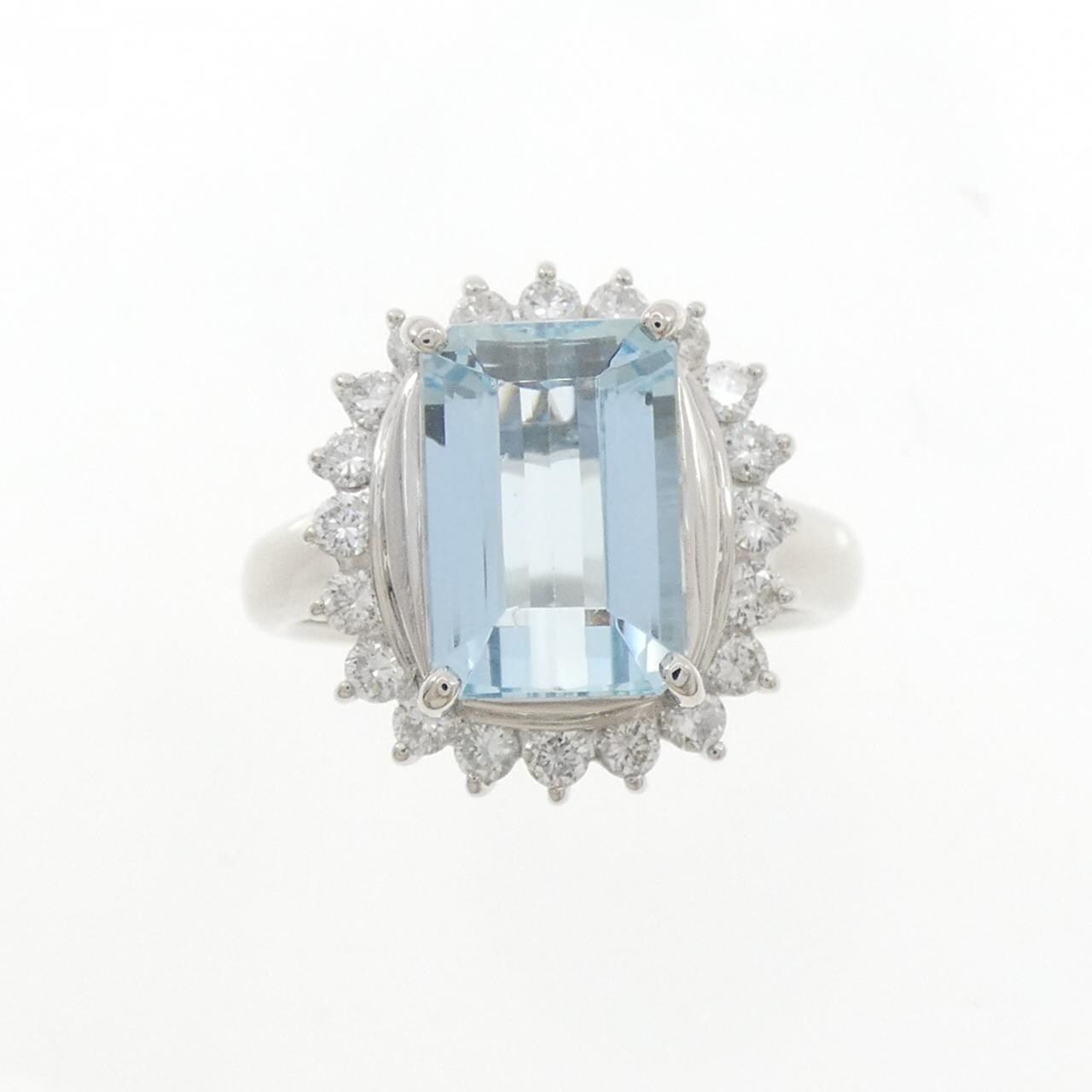 PT900 アクアマリン リング 3.32CT
