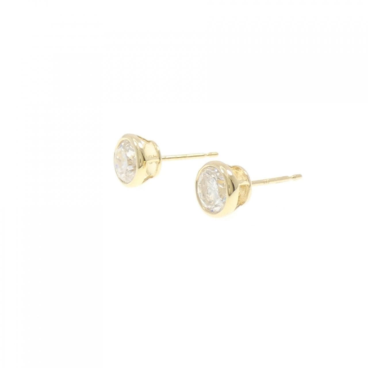 【リメイク】K18YG/ST ダイヤモンド ピアス 1.015CT 1.028CT G-H I1 Fair