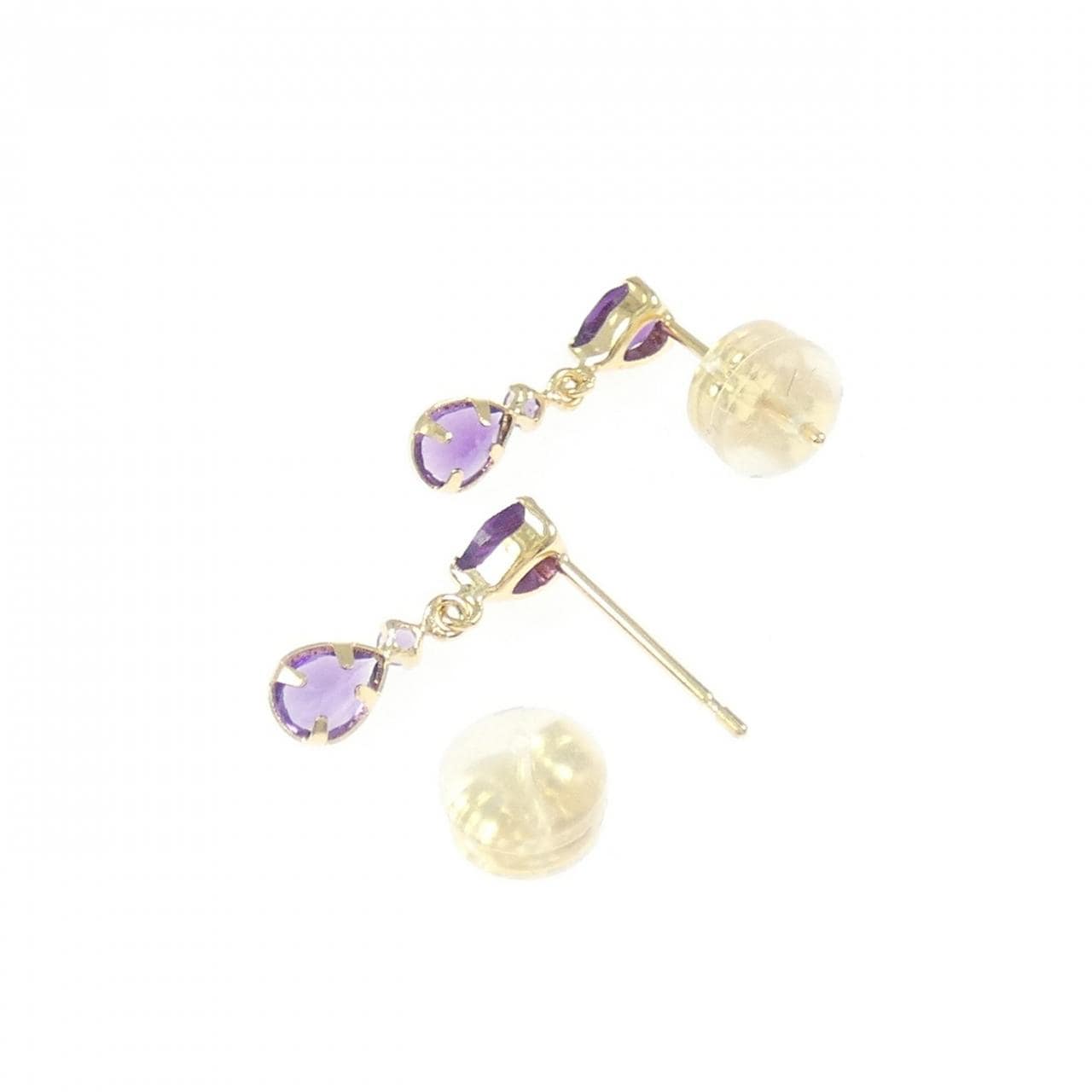 【新品】K18YG アメジスト ピアス