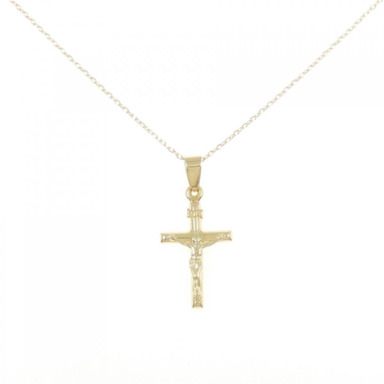 K18YG クロス ネックレス