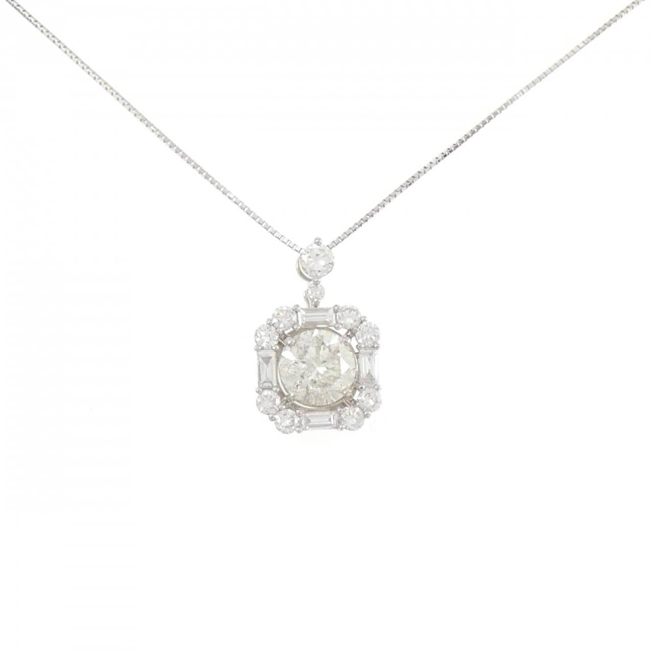 PT900/PT850 ダイヤモンド ネックレス 1.818CT K I1 Fair