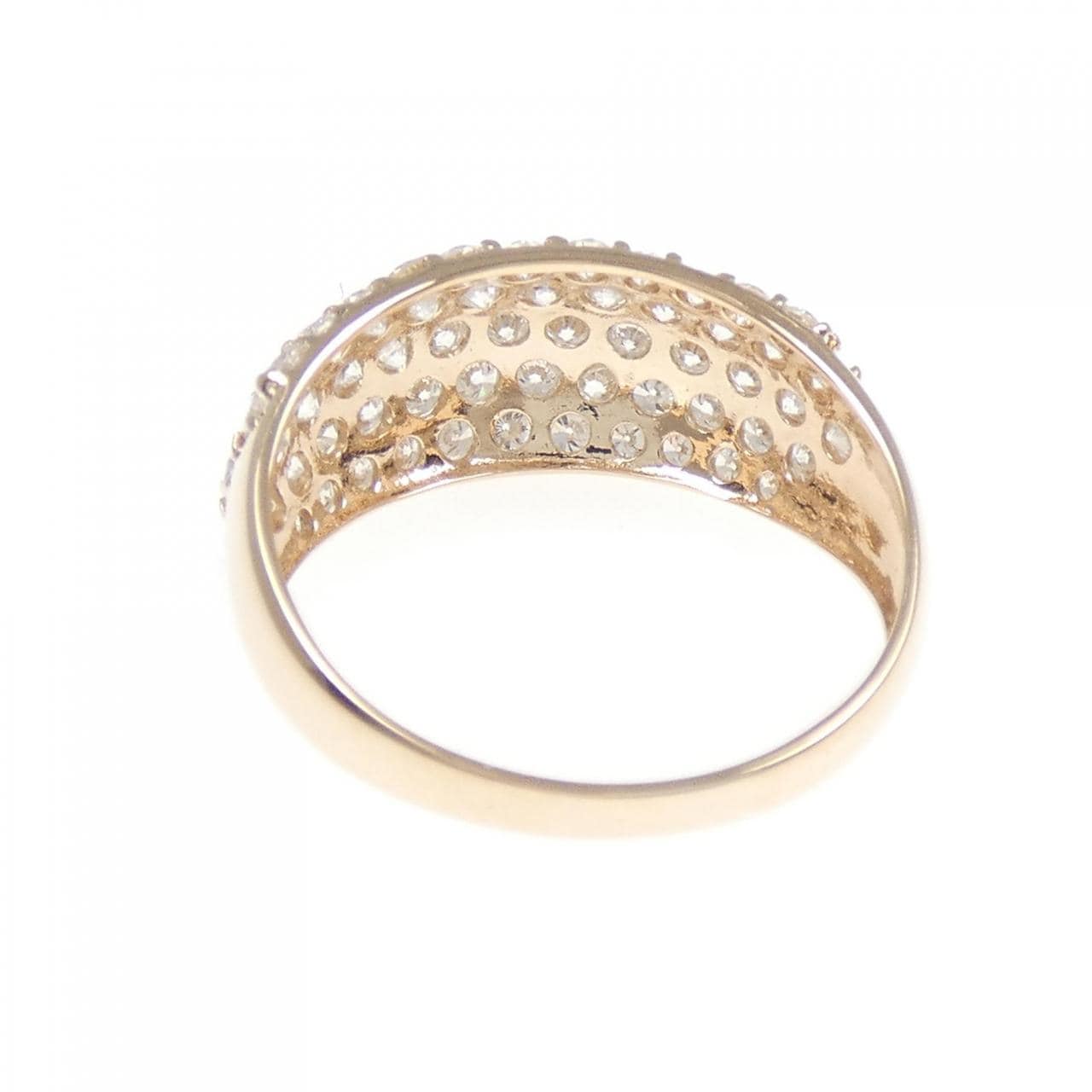 K18PG パヴェ ダイヤモンド リング 1.00CT