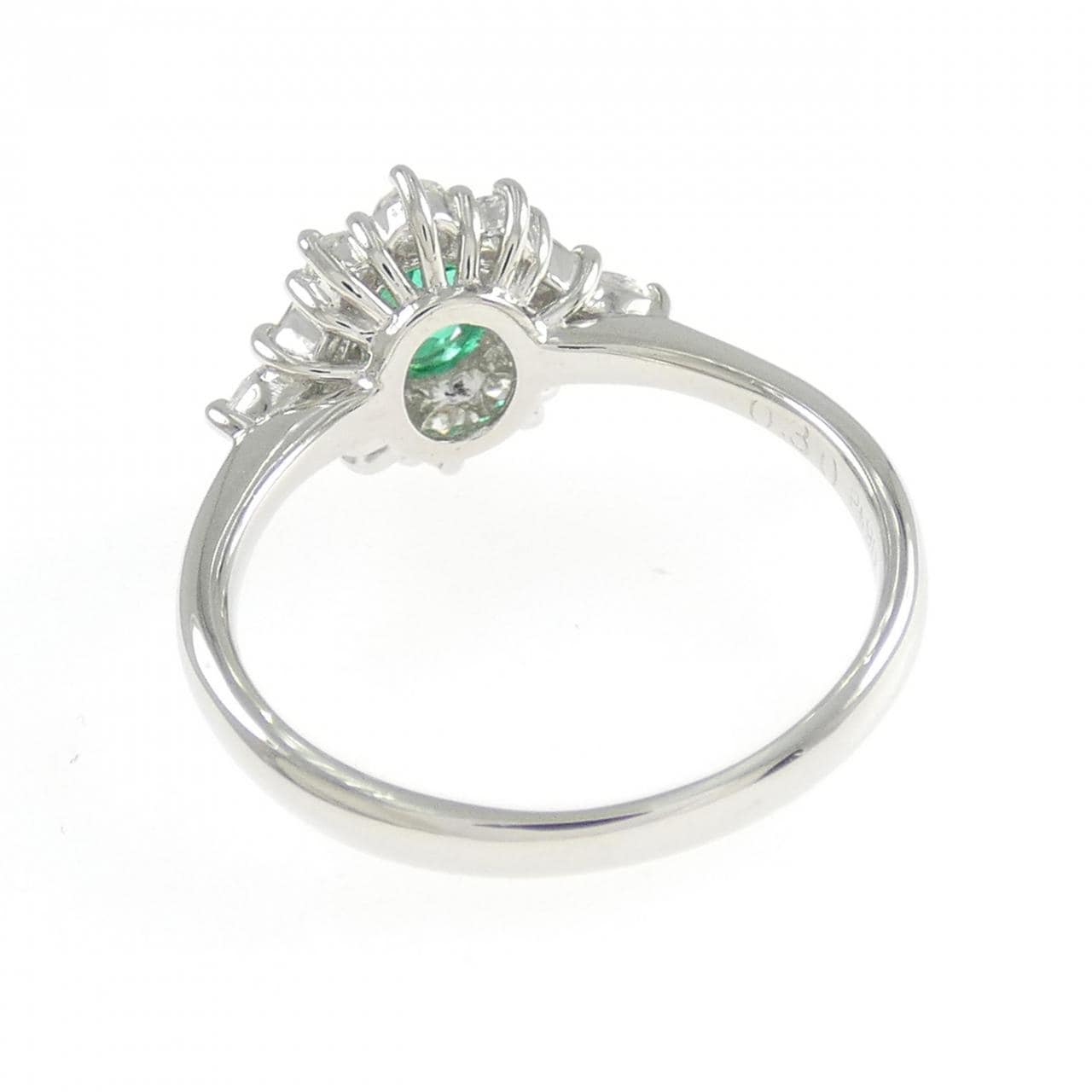 PT900 エメラルド リング 0.30CT