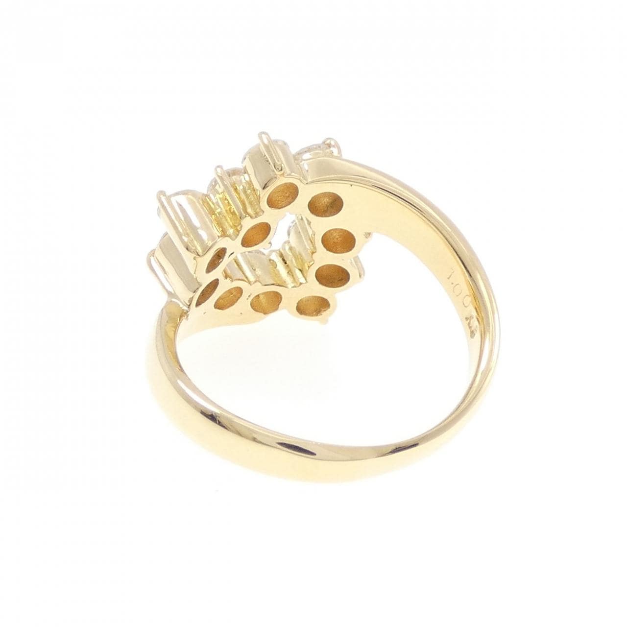 K18YG ハート ダイヤモンド リング 1.00CT