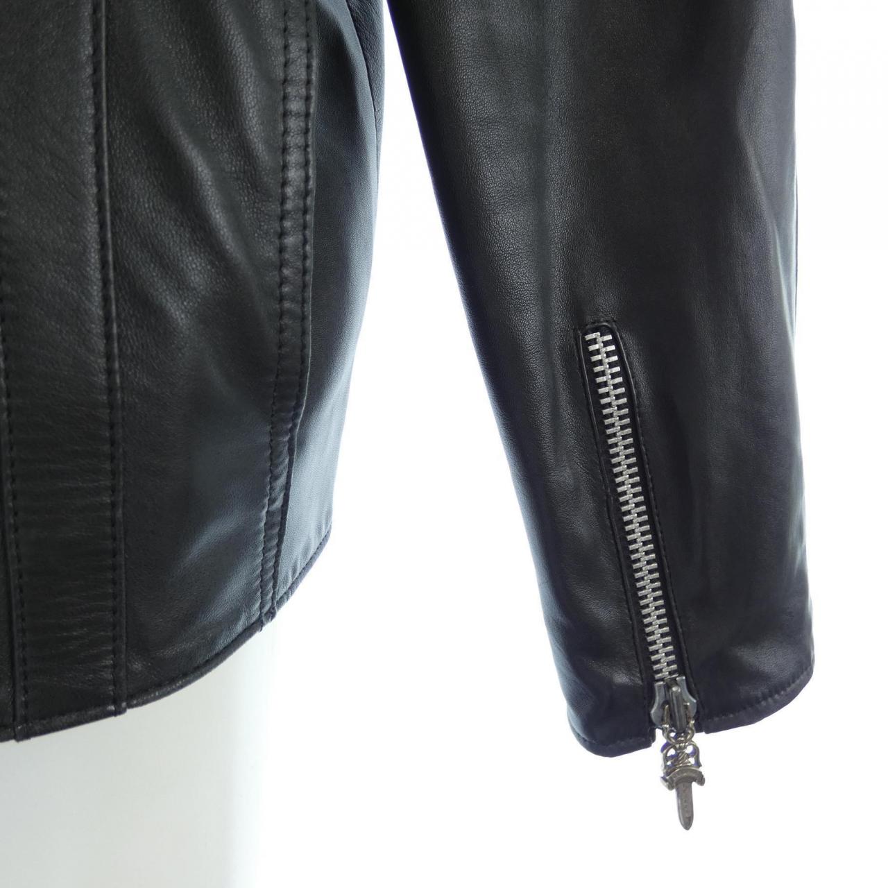 CHROME HEARTS HEARTS leather jacket