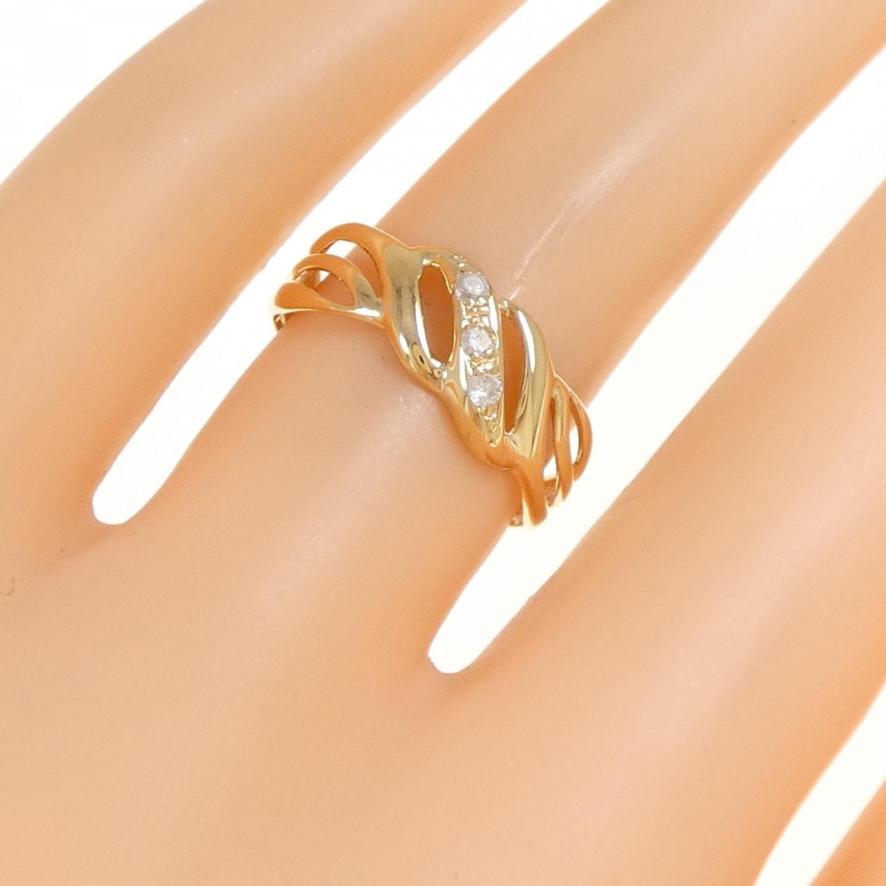 K18YG ダイヤモンド リング 0.06CT