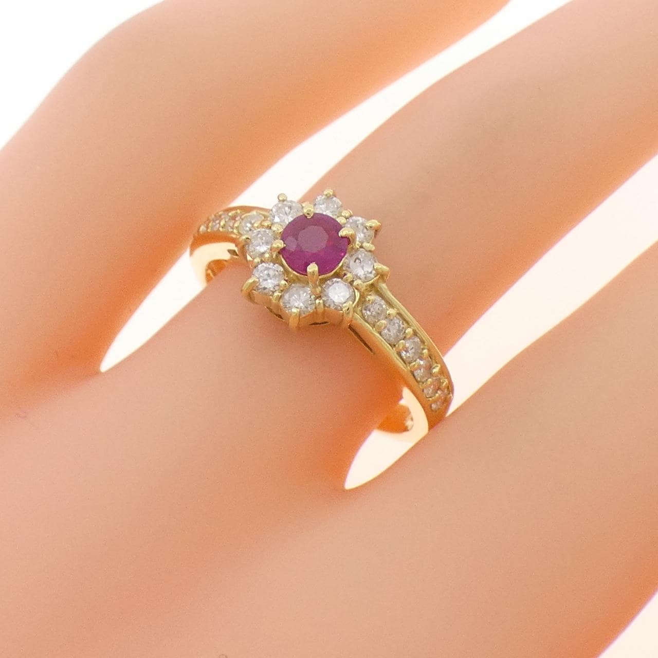 K18YG ルビー リング