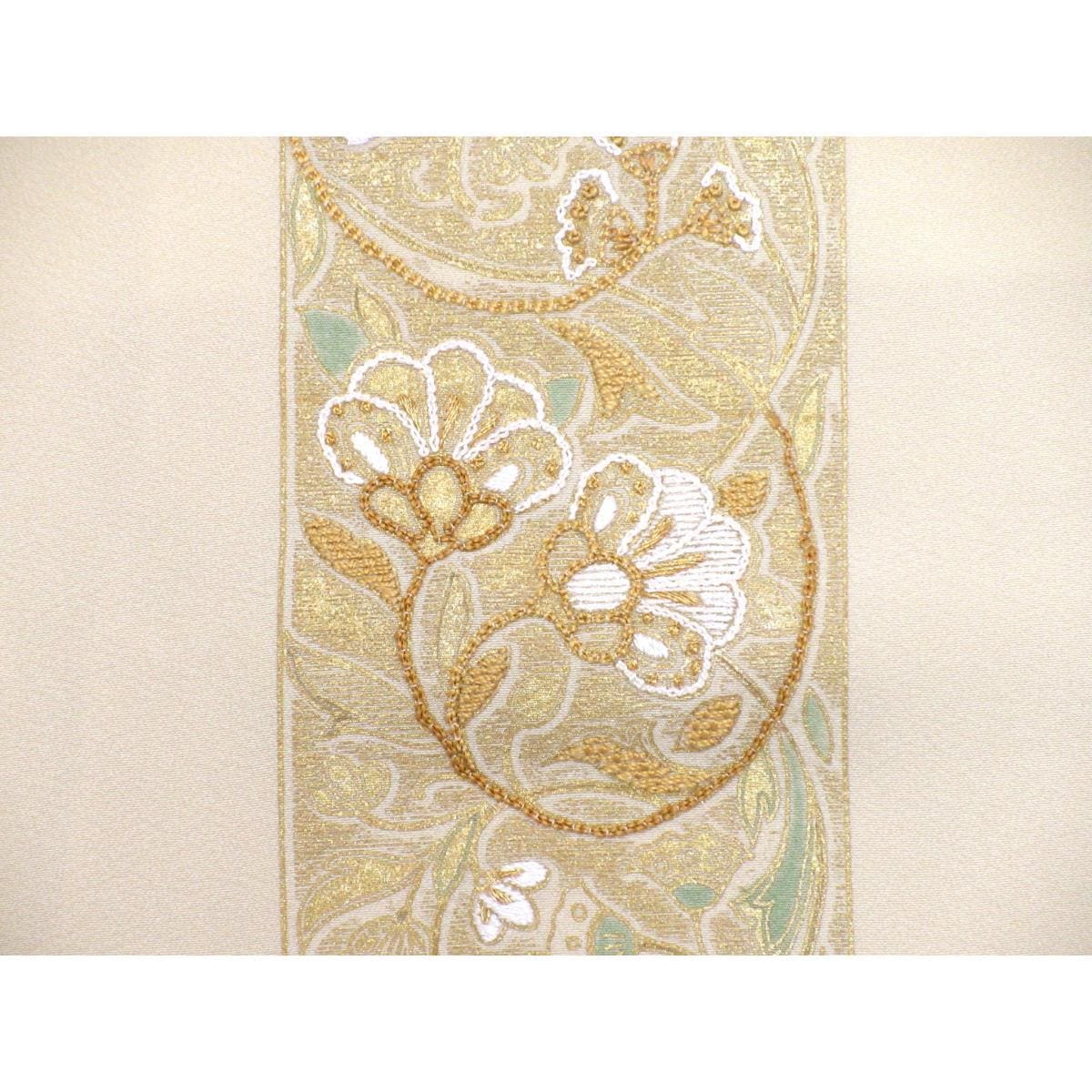 【未使用品】訪問着　友禅金彩加工　刺繍入り