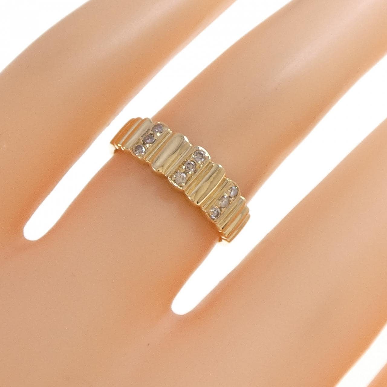 K18YG ダイヤモンド リング 0.09CT