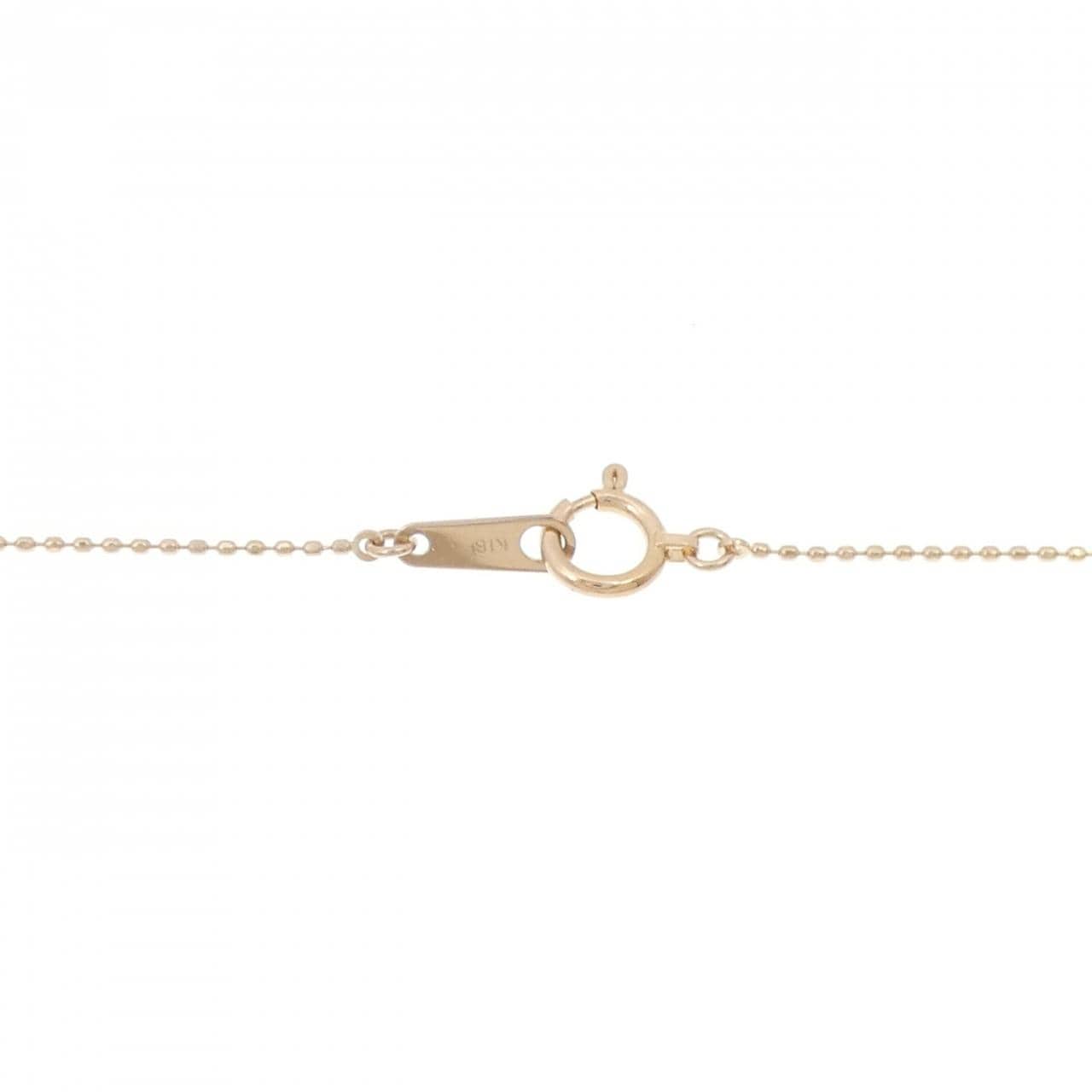 K18PG ハート×キー ダイヤモンド ネックレス