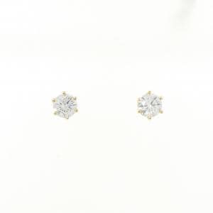 K18YG ダイヤモンド ピアス 0.262CT 0.268CT F-G SI1 EXT