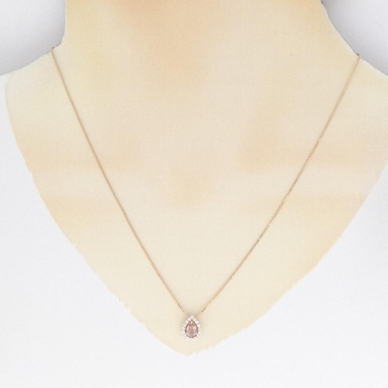 【新品】K18PG サファイヤ ネックレス 0.528CT