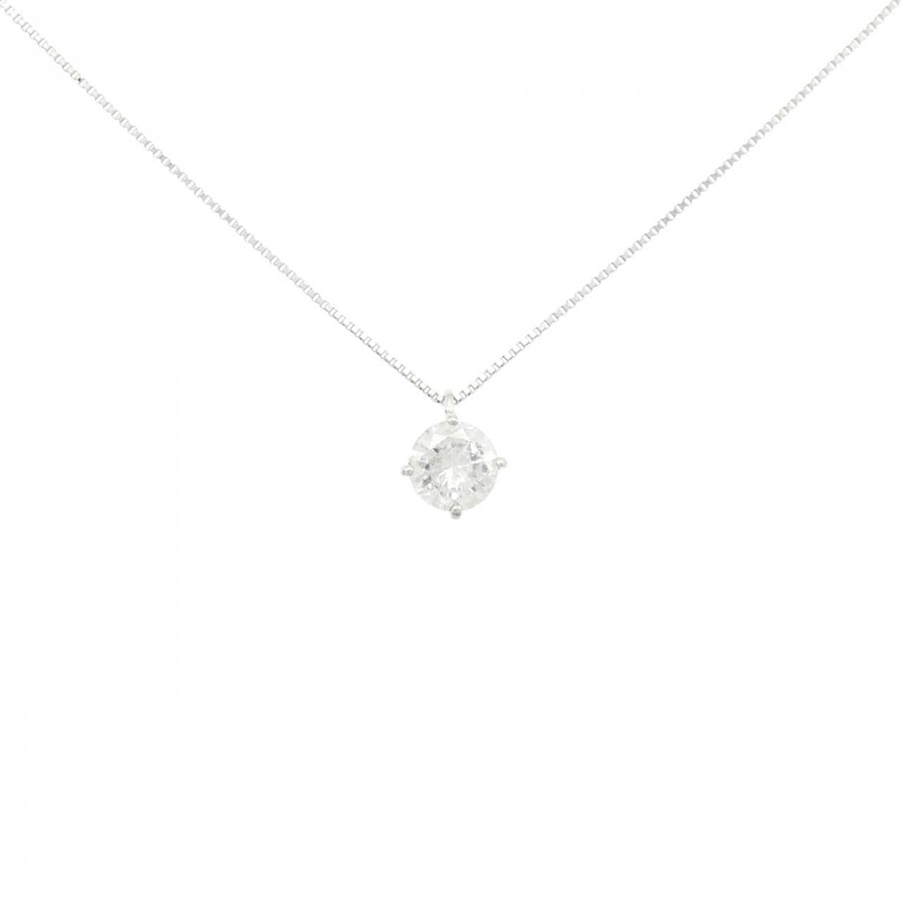 PT950/PT850 ソリティア ダイヤモンド ネックレス 0.5CT