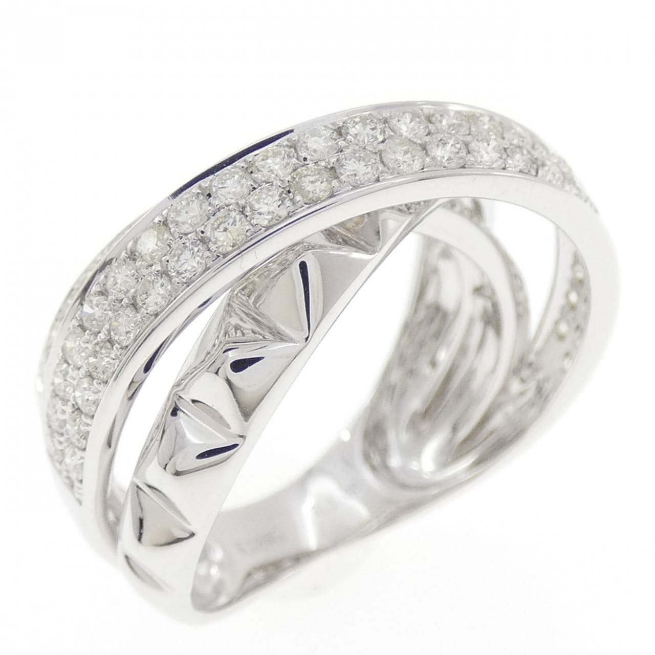 K18WG ダイヤモンド リング 1.00CT