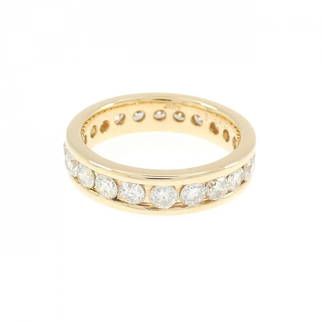 K18YG フルエタニティ ダイヤモンド リング 1.215CT