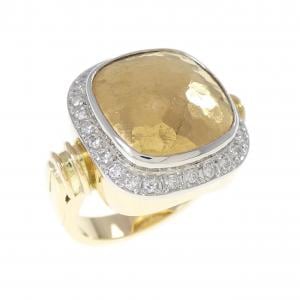 K18YG/純金/PT900 ダイヤモンド リング 0.24CT