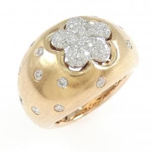 K18PG/K18WG フラワー ダイヤモンド リング 0.63CT