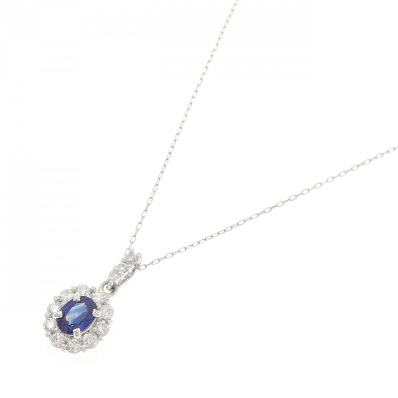 【新品】PT900 サファイヤ ネックレス 0.31CT