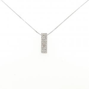 K18WG ダイヤモンド ネックレス 0.38CT