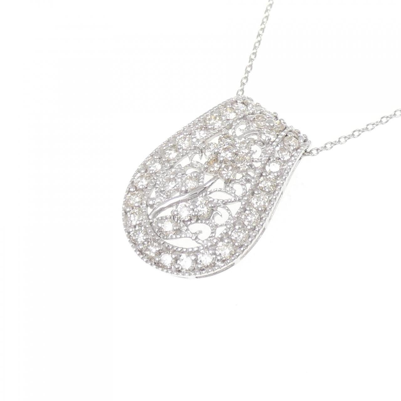 K18WG ダイヤモンド ネックレス 1.00CT
