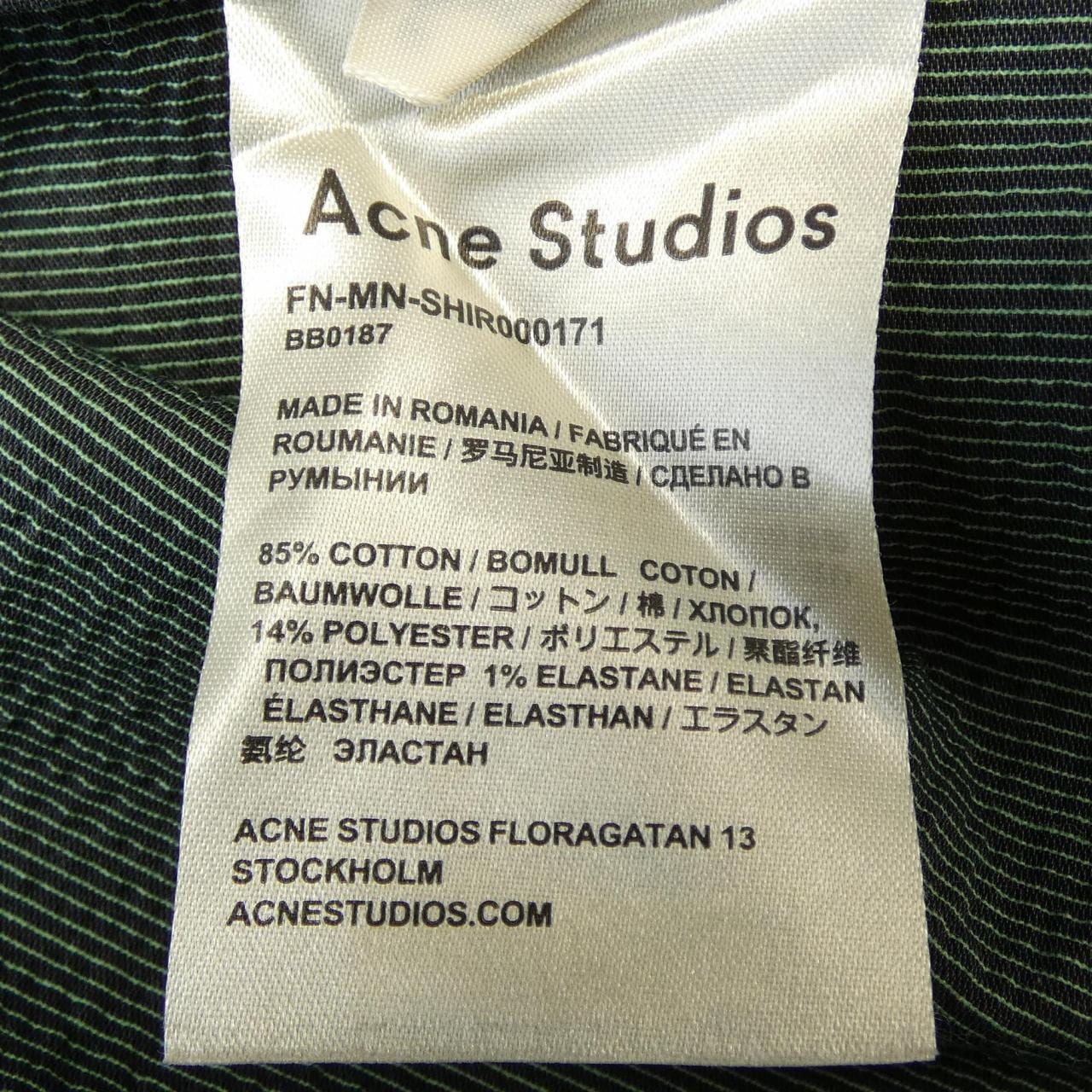 アクネストゥディオズ ACNE STUDIOS FN-MN-SHIR000171 S／Sシャツ
