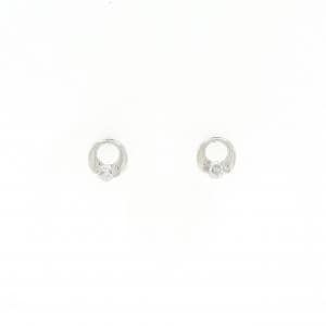 K14WG ダイヤモンド ピアス 0.12CT