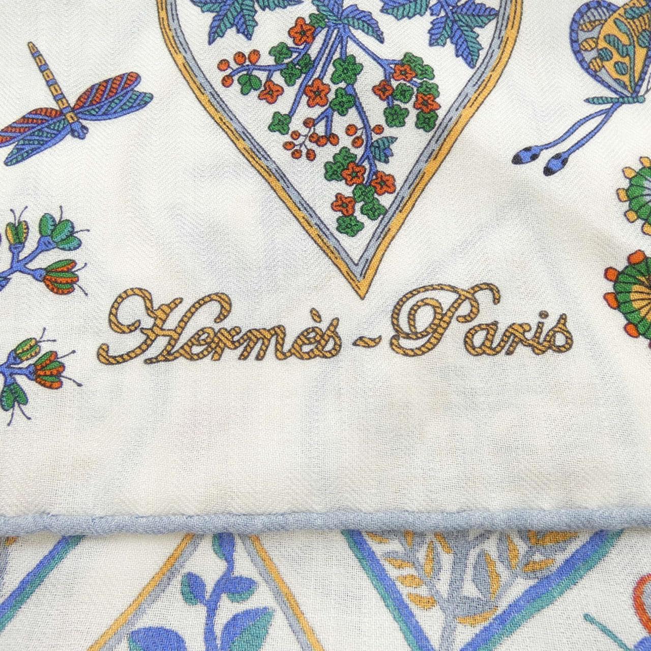 エルメス HERMES PLANTES OFFICINALES 薬用植物 H363611S トライアングルジェアン ショール