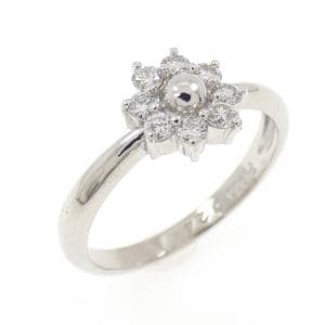 PT900 フラワー ダイヤモンド リング 0.24CT