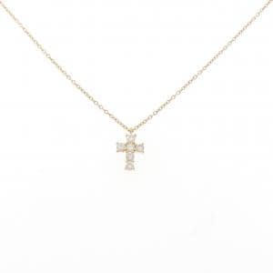 ヴァンドーム クロス ダイヤモンド ネックレス 0.18CT