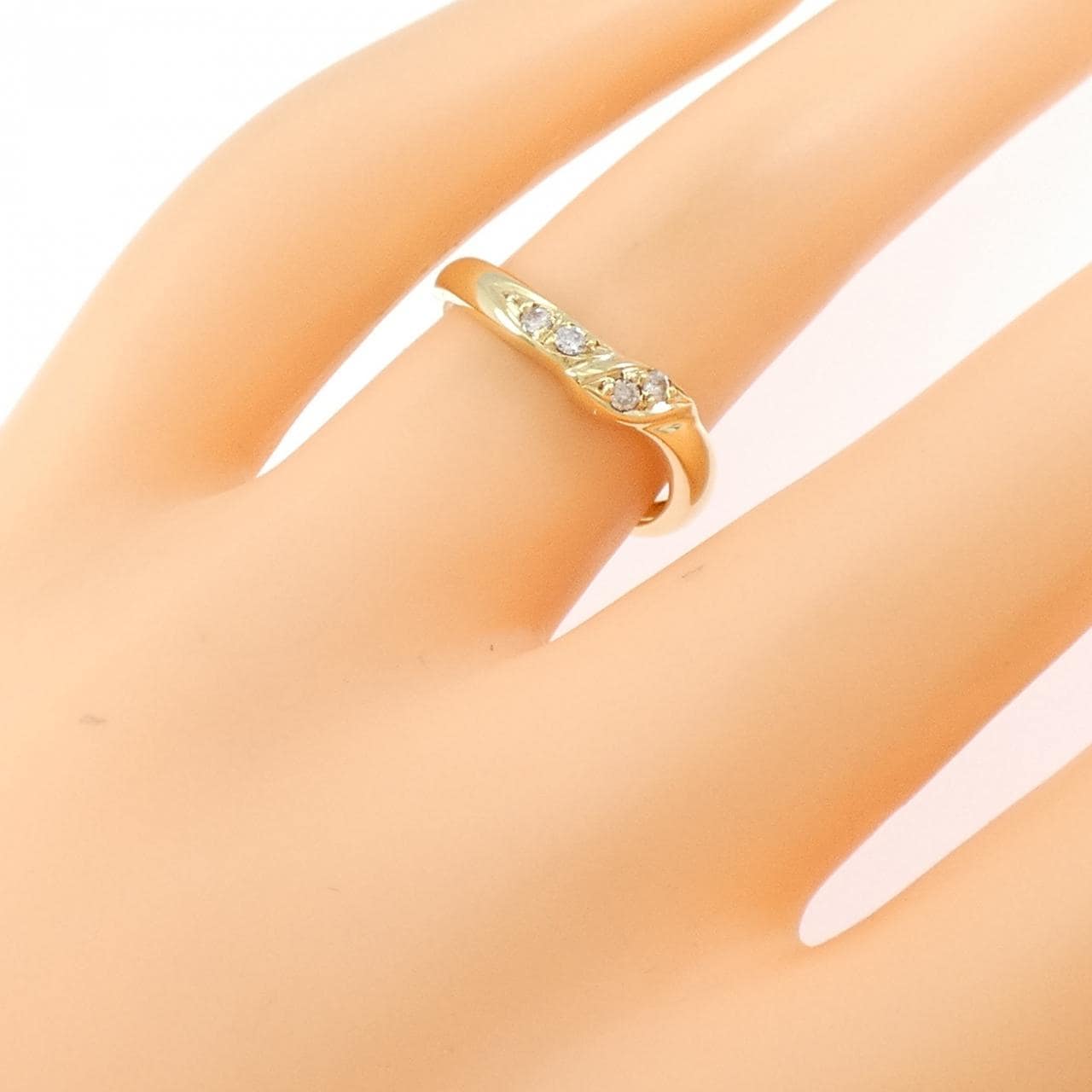 K18YG ダイヤモンド リング 0.07CT