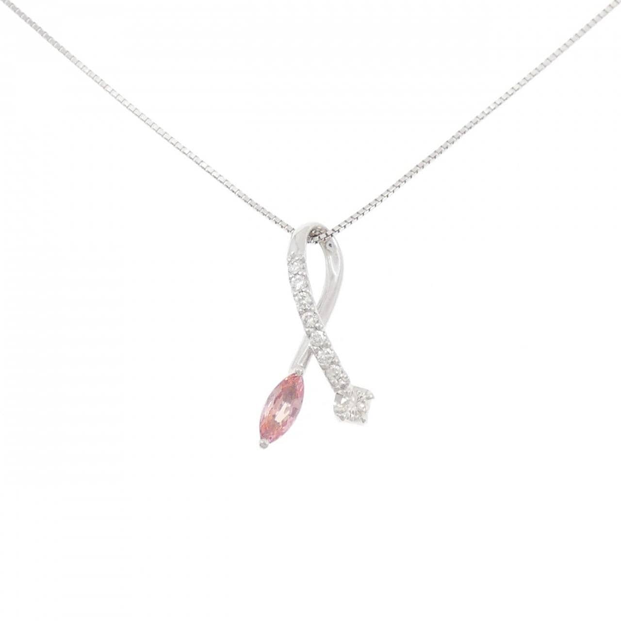 K18WG パパラチアサファイア ネックレス 0.431CT