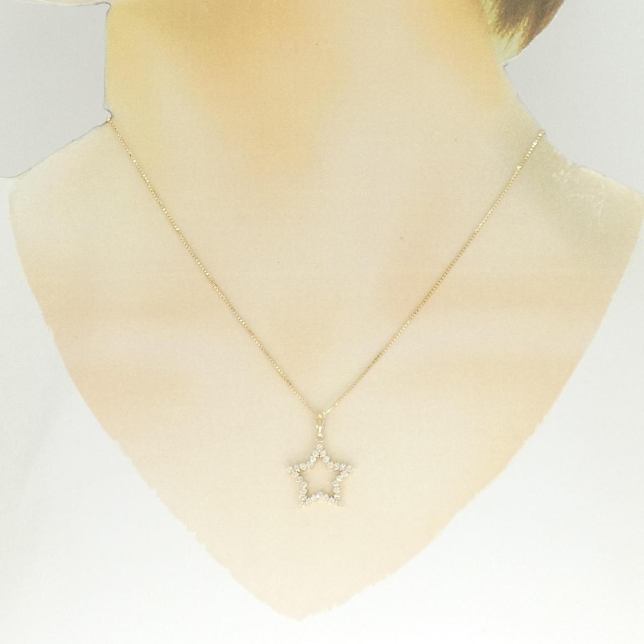 K18YG スター ダイヤモンド ネックレス 0.50CT