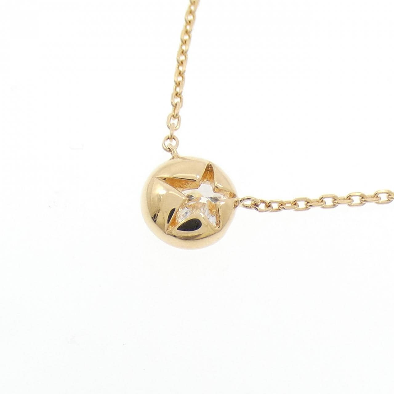 スタージュエリー ムーンセッティング ネックレス 0.14CT