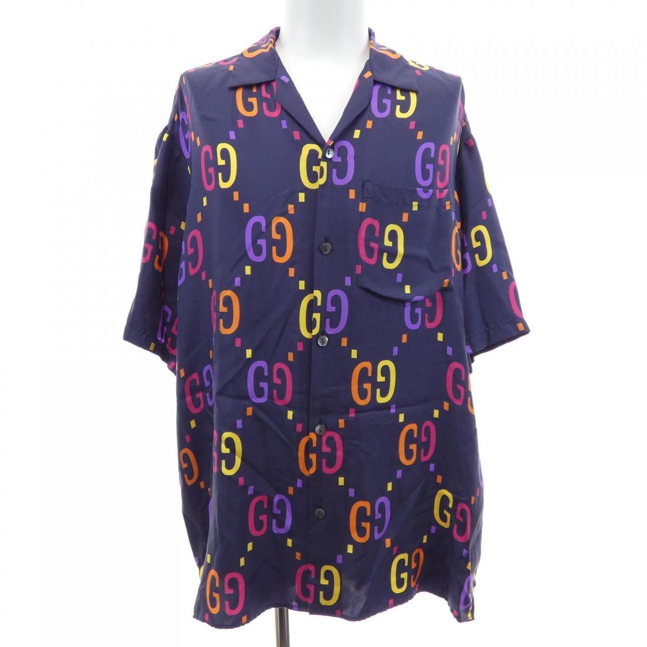 グッチ GUCCI ジャンボGGシルクボーリングシャツ 694124 ZAJOZ S／Sシャツ