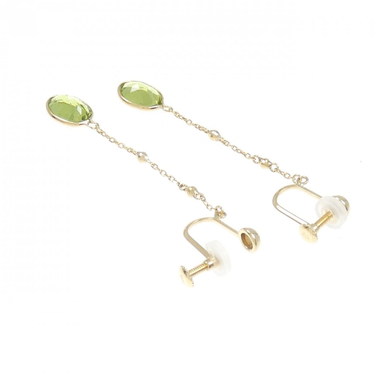 K18YG Peridot Earrings