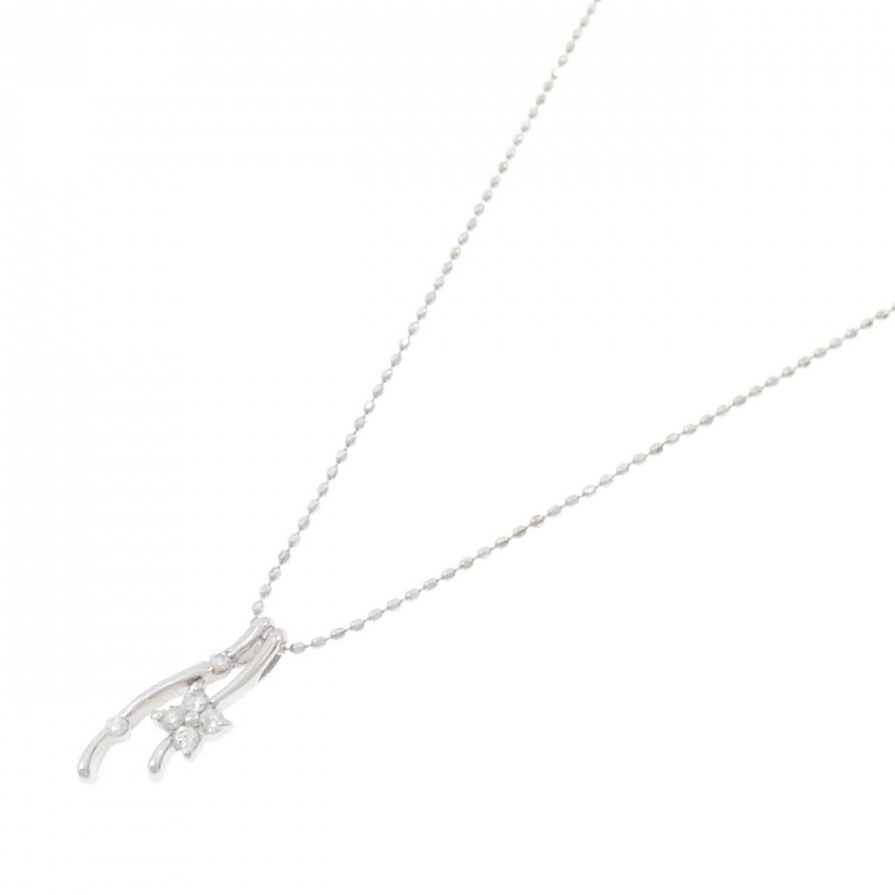K18WG ダイヤモンド ネックレス 0.08CT