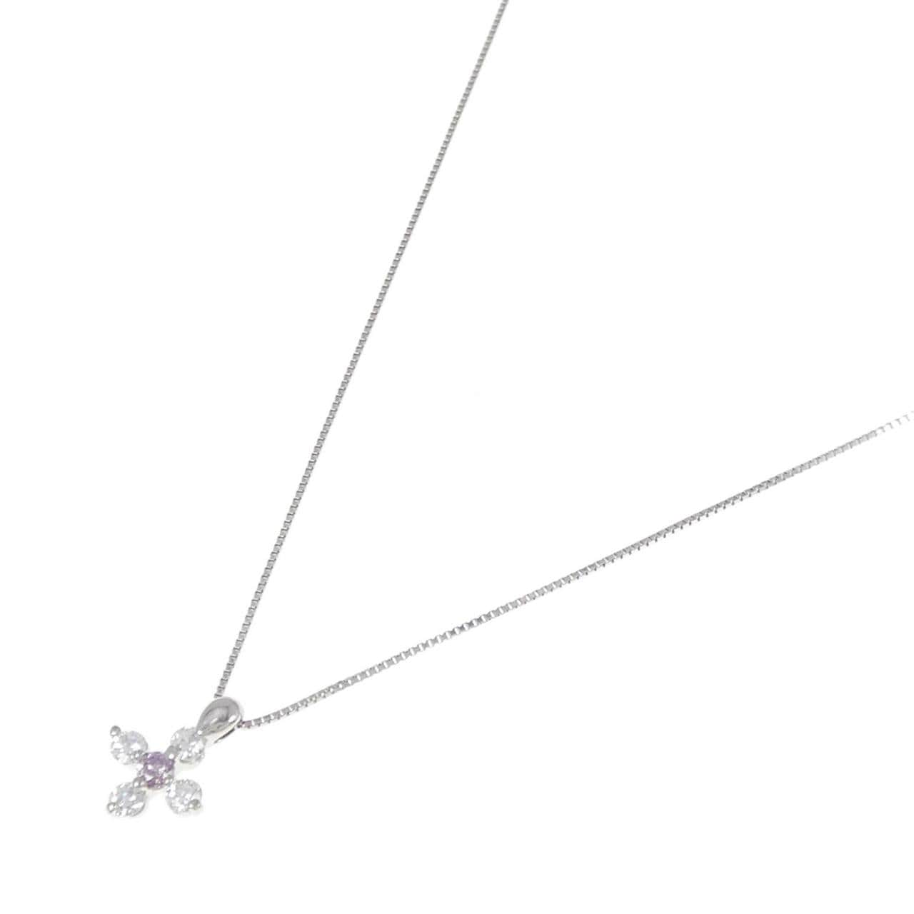 PT ピンクダイヤモンド ネックレス 0.134CT