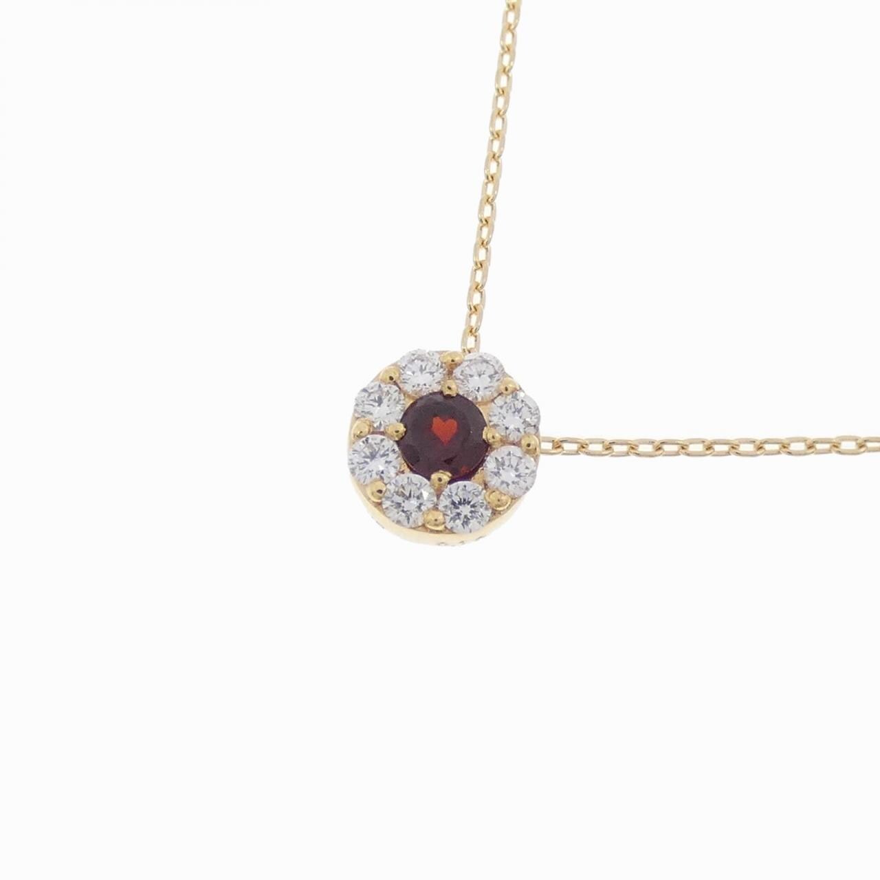 K18YG Garnet necklace