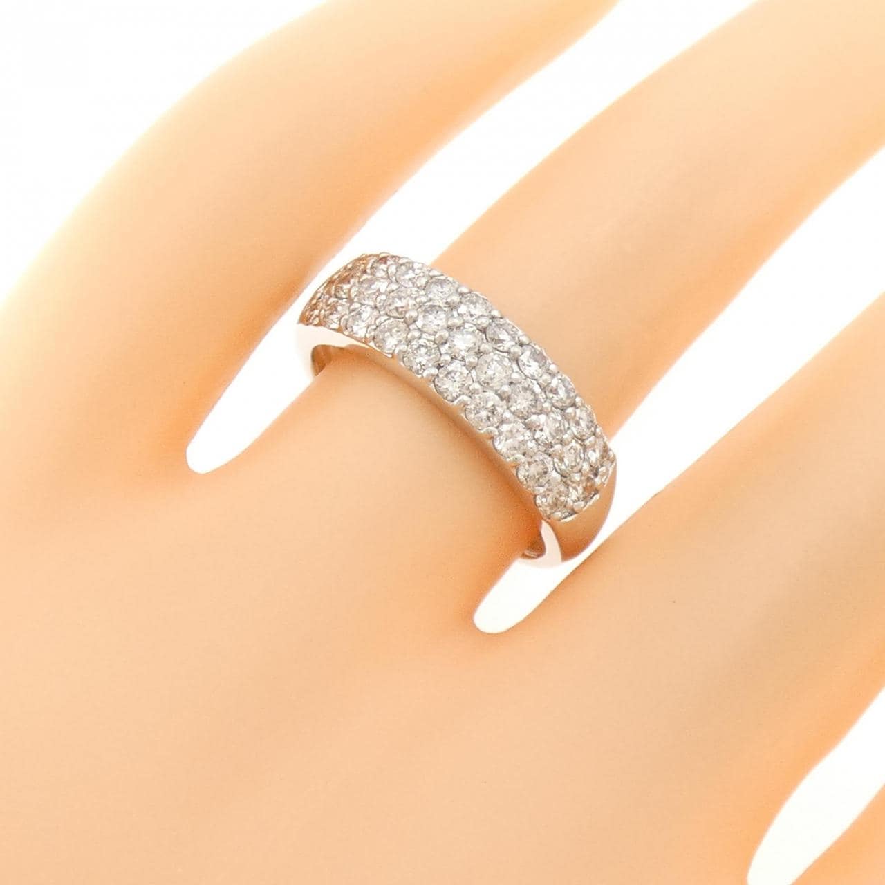 PT900 パヴェ ダイヤモンド リング 1.00CT