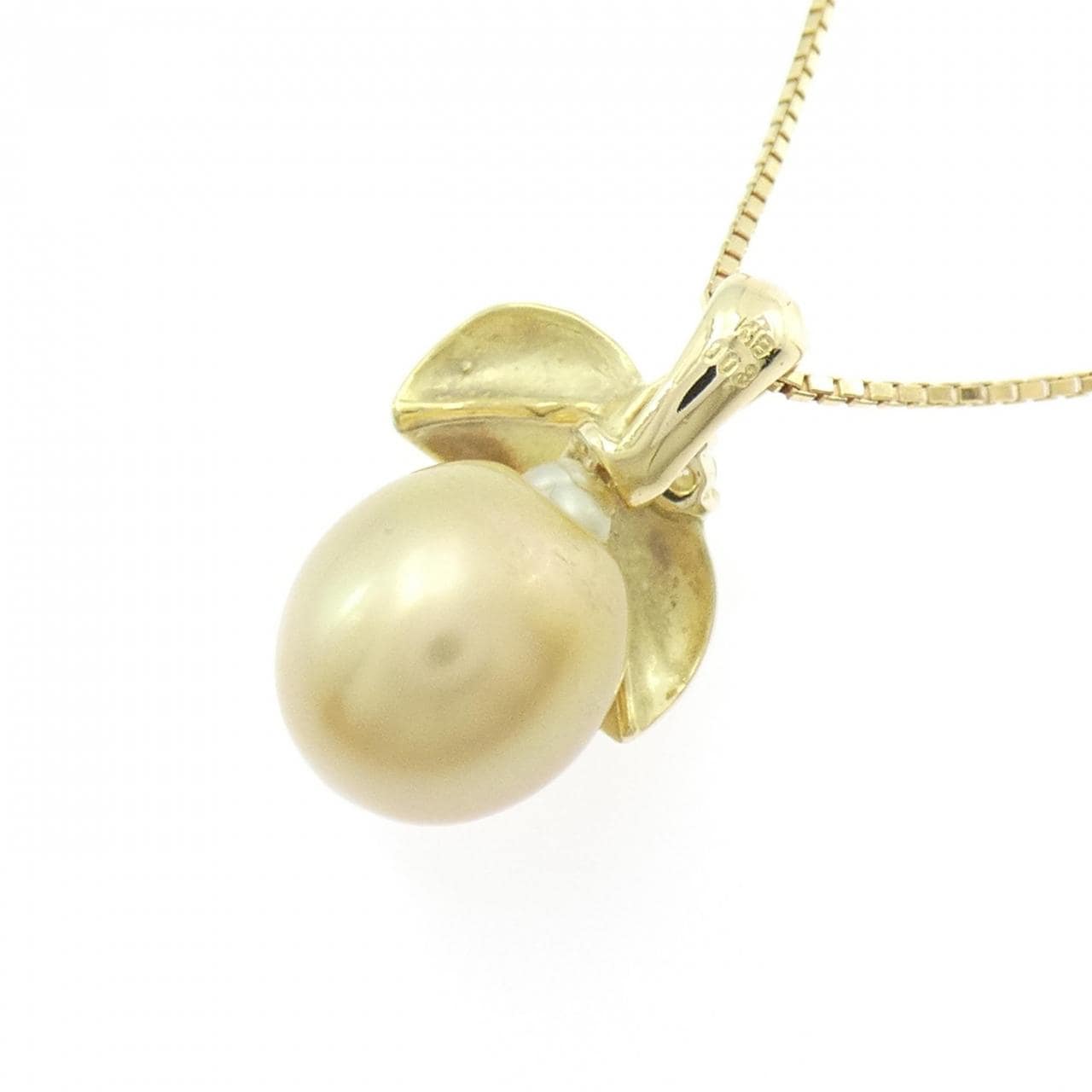 K18YG 白蝶パール ネックレス