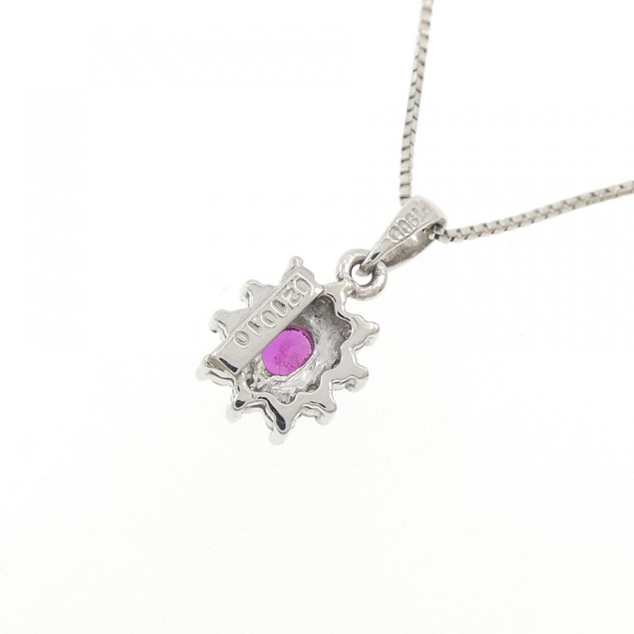 PT900/PT850 ルビー ネックレス 0.21CT
