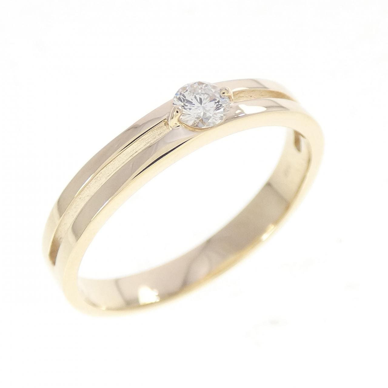 【リメイク】K10YG ダイヤモンド リング 0.10CT