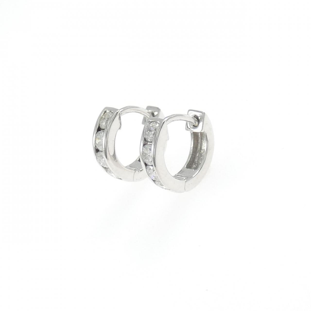 K18WG ダイヤモンド ピアス 0.40CT