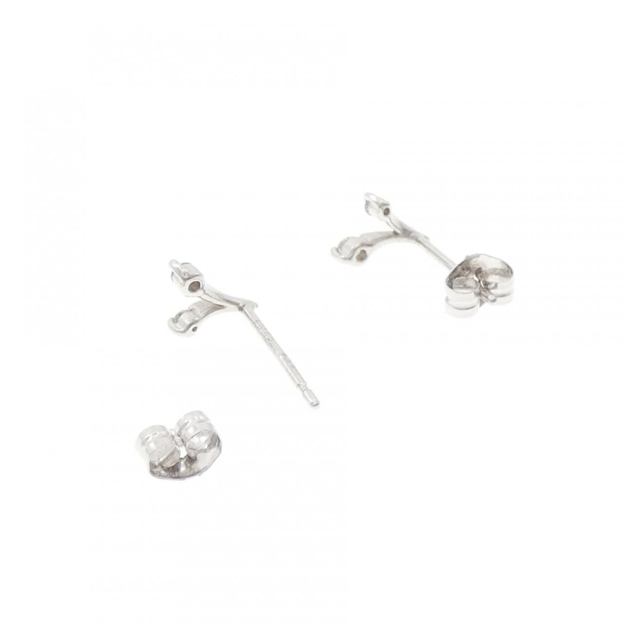 K14WG ダイヤモンド ピアス 0.06CT